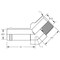 World Wide Fittings Hose Barb to Male Pipe 45 Deg. Elbow Hose Connector 4503X12X12 - alternate 2